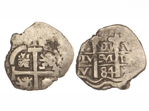 CARLOS II. 1 Real. (16)84. POTOSÍ. V. 2,58 grs. Cal-722. MBC