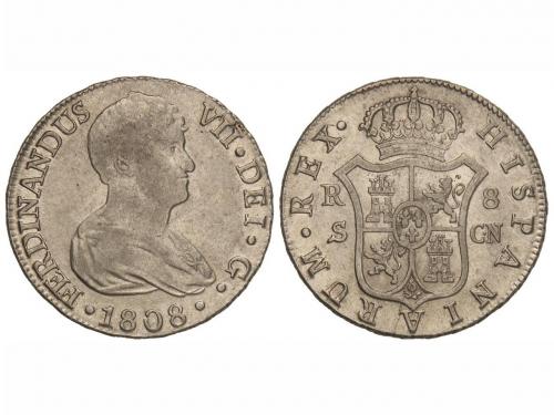 FERNANDO VII. 8 Reales. 1808. SEVILLA. C.N. 27 grs. Restos d