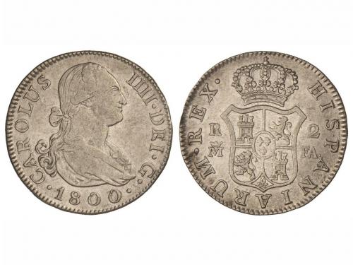 CARLOS IV. 2 Reales. 1800. MADRID. F.A. 5,74 grs. Cal-971. (