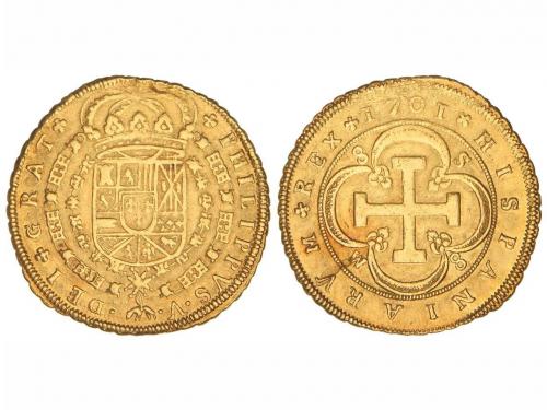 FELIPE V. 8 Escudos. 1701. SEVILLA. M. 8 - S / M - 8. 27 grs