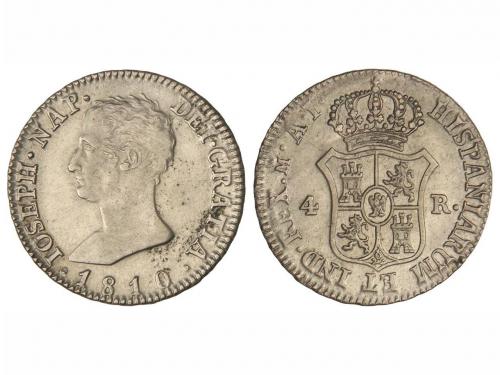 JOSÉ NAPOLEÓN. 4 Reales. 1810. MADRID. A.I. 5,92 grs. (Manch