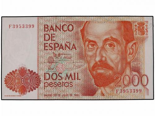 JUAN CARLOS I. Lote 2 billetes 2.000 Pesetas. 22 Julio 1980.