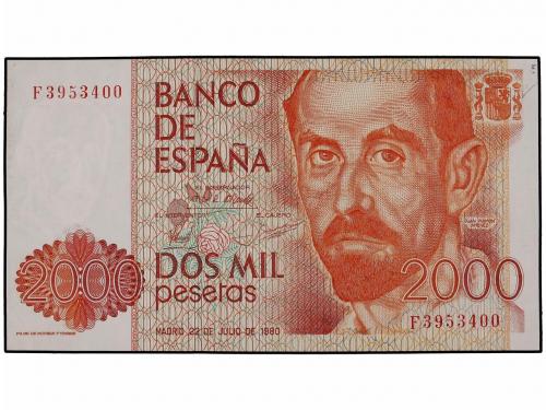 JUAN CARLOS I. Lote 2 billetes 2.000 Pesetas. 22 Julio 1980.