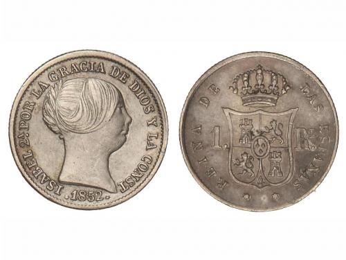 ISABEL II. 1 Real. 1852. MADRID. 1,27 grs. Cal-418. MBC+. 