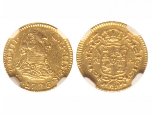 CARLOS III. 1/2 Escudo. 1776. MADRID. P.J. Encapsulada por N