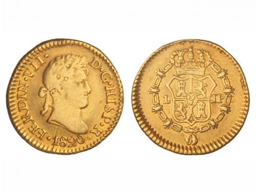 FERNANDO VII. 1/2 Escudo. 1820. LIMA. J.P. 1,65 grs. (Acuñac