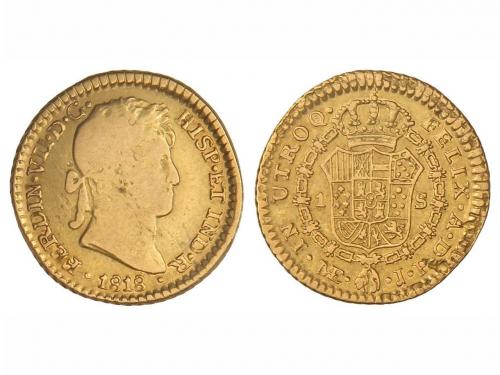 FERNANDO VII. 1 Escudo. 1818. LIMA. J.P. 3,30 grs. (Acuñació