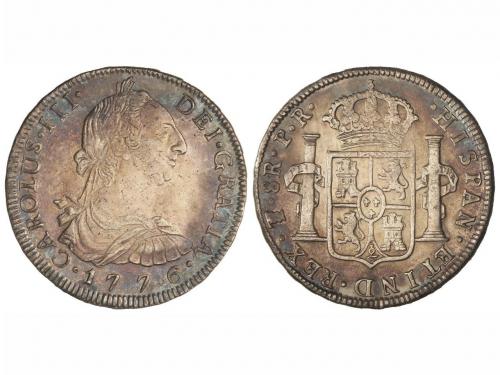 CARLOS III. 8 Reales. 1776. POTOSÍ. P.R. 26,78 grs. Pátina i