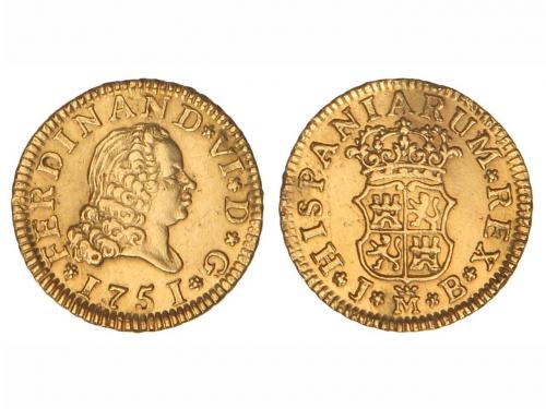 FERNANDO VI. 1/2 Escudo. 1751. MADRID. J.B. 1,80 grs. Varian