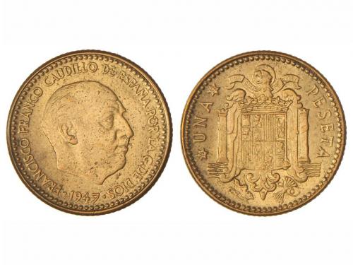 ESTADO ESPAÑOL. 1 Peseta. 1947 (*19-53),. (Leves manchitas).
