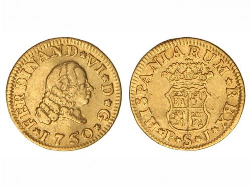 FERNANDO VI. 1/2 Escudo. 1750. SEVILLA. P.J. 1,76 grs. Cal-2