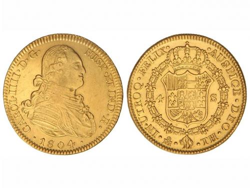 CARLOS IV. 4 Escudos. 1804. MÉXICO. T.H. 13,48 grs. (Pequeño