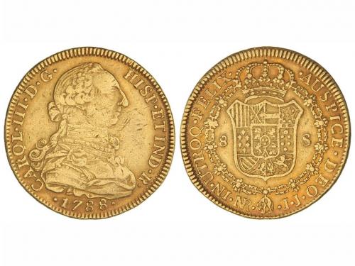 CARLOS III. 8 Escudos. 1788. NUEVO REINO. J.J. 26,92 grs. (G