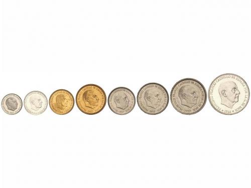 ESTADO ESPAÑOL. Serie 8 monedas 10 Céntimos a 100 Pesetas. (