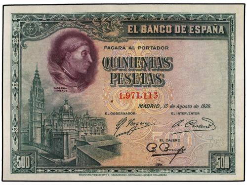 GUERRA CIVIL, ZONA REPUBLICANA. Lote 2 billetes 500 Pesetas.