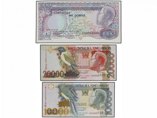 BILLETES EXTRANJEROS. Lote 3 billetes 1.000, 10.000 y 20.000