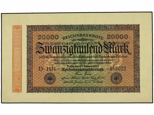 BILLETES EXTRANJEROS. Lote 2 billetes 20.000 Marcos. 20 Febr