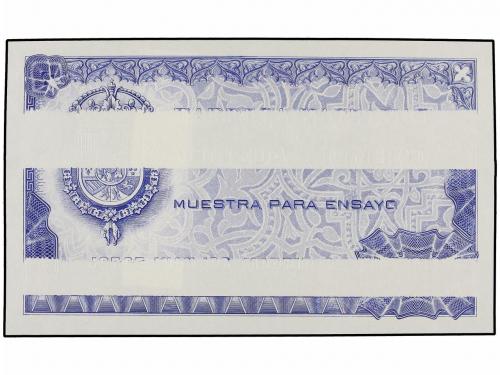 BILLETES ESPAÑOLES. Lote 5 Muestras de Anverso para Ensayo.