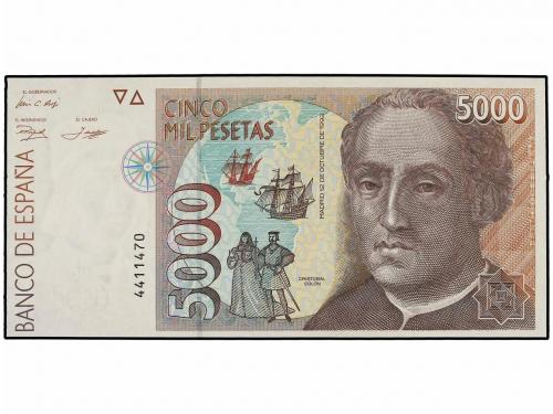 JUAN CARLOS I. Lote 2 billetes 5.000 Pesetas. 12 Octubre 199
