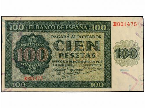 ESTADO ESPAÑOL. Lote 2 billetes 100 Pesetas. 21 Noviembre 19