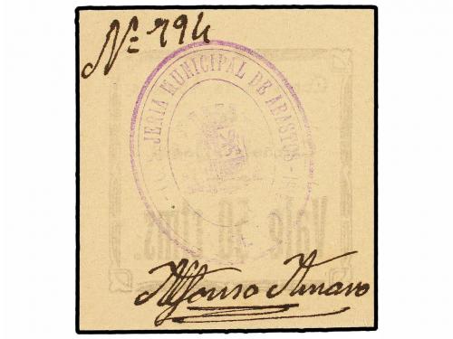 ANDALUCÍA. 50 Céntimos. COMISIÓN DE ABASTOS DE CARCHEL. Cart