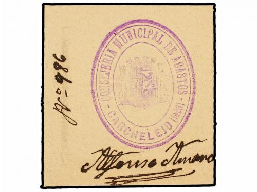 ANDALUCÍA. 10 Céntimos. COMISIÓN DE ABASTOS DE CARCHEL. Cart