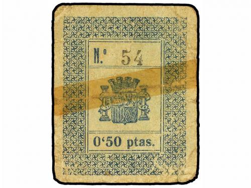 VALENCIA. 0,50 Pesetas. C.M. de BÉLGIDA (Valencia). Cartón.