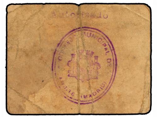 MADRID. 2 Pesetas. COOPERATIVA U.G.T. C.M. de AMB. Cartón. (