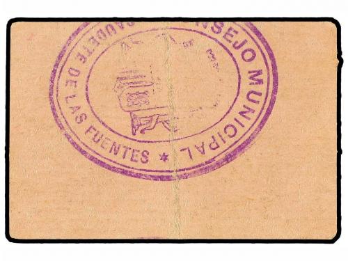 VALENCIA. 2 Pesetas. CAUDETE DE LAS FUENTES (Valenc. Cartón.