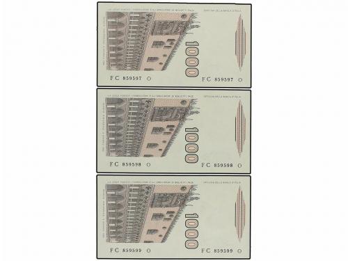 BILLETES EXTRANJEROS. Lote 3 billetes. 6 Enero 1982. ITALIA.