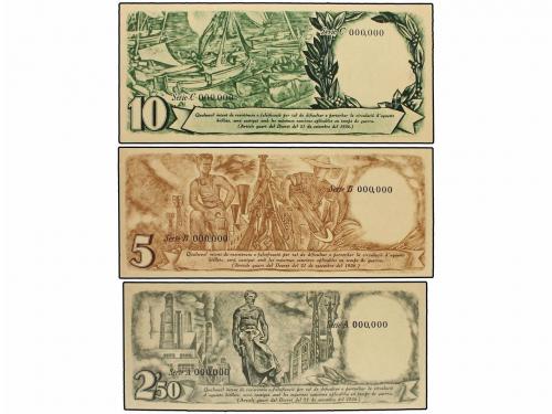 GUERRA CIVIL, ZONA REPUBLICANA. Lote 3 Pruebas de anverso y 