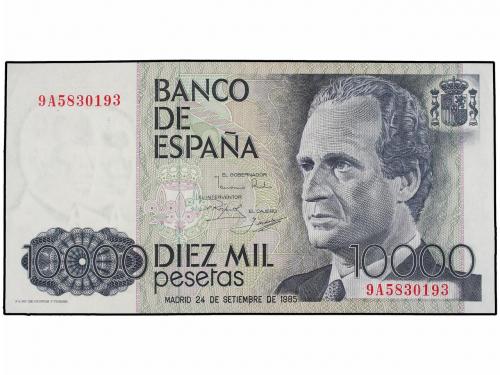 JUAN CARLOS I. Lote 2 billetes 10.000 Pesetas. 24 Septiembre