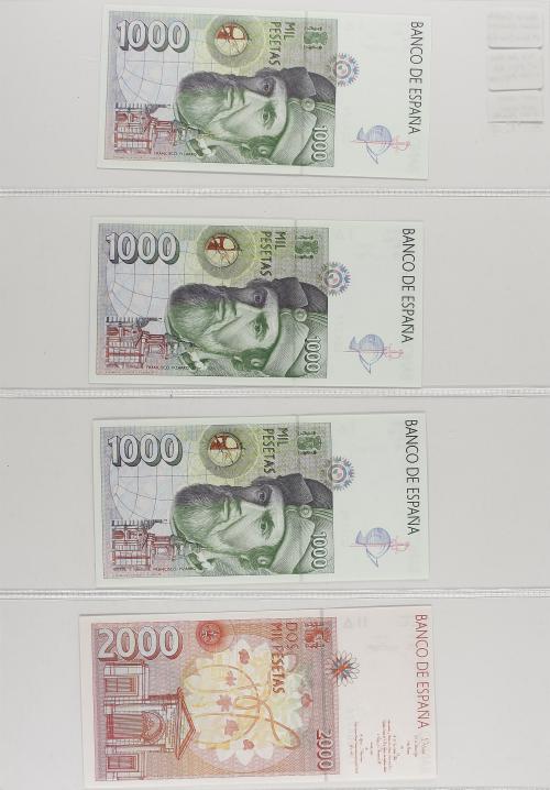 JUAN CARLOS I. Lote 15 billetes 1.000 (3), 2.000 (6), 5.000