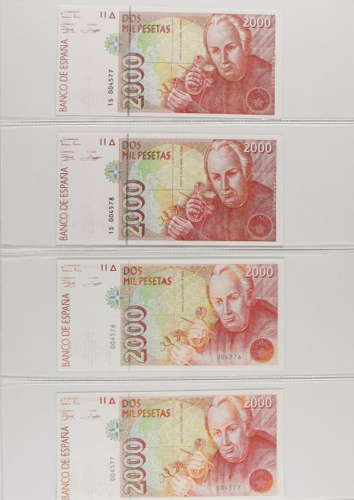 JUAN CARLOS I. Lote 15 billetes 1.000 (3), 2.000 (6), 5.000