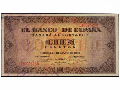 ESTADO ESPAÑOL. Lote 2 billetes 100 Pesetas. 20 Mayo 1938. C