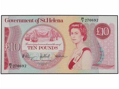 BILLETES EXTRANJEROS. 10 Libras. (1985). SANTA HELENA. Isabe