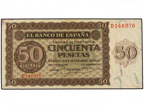 ESTADO ESPAÑOL. Lote 2 billetes 50 Pesetas. 21 Noviembre 193