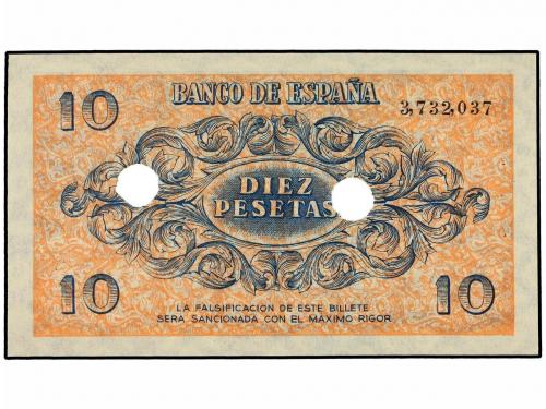 ESTADO ESPAÑOL. 10 Pesetas. 21 Noviembre 1936. Ed-418T; LB-2