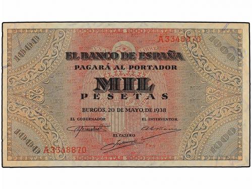 ESTADO ESPAÑOL. 1.000 Pesetas. 20 Mayo 1938. Defensa del Púl