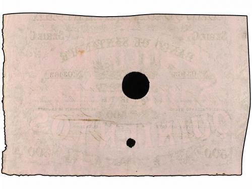 ANTIGUOS. 500 Reales de Vellón. 18 Agosto 1857. BANCO DE SAN