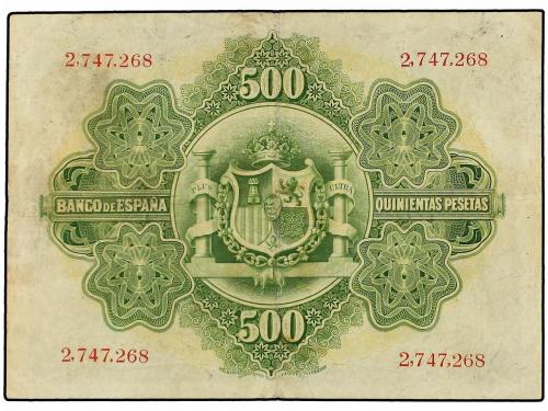 BANCO DE ESPAÑA. 500 Pesetas. 28 Enero 1907. (Leves reparaci