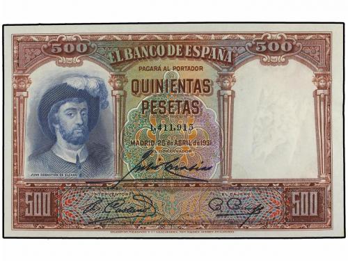 GUERRA CIVIL, ZONA REPUBLICANA. Lote 2 billetes 500 Pesetas.