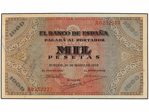 ESTADO ESPAÑOL. Lote 2 billetes 1.000 Pesetas. 20 Mayo 1938.