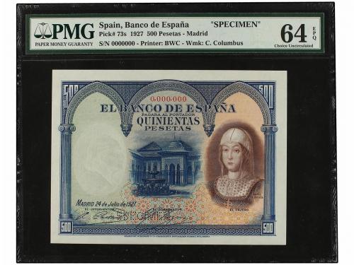 BANCO DE ESPAÑA. 500 Pesetas. 24 Julio 1927. Isabel "La Cató