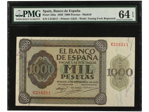 ESTADO ESPAÑOL. 1.000 Pesetas. 21 Noviembre 1936. Alcázar de