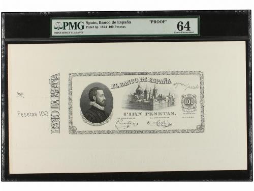 BANCO DE ESPAÑA. Lote 2 Pruebas anverso y reverso 100 Peseta