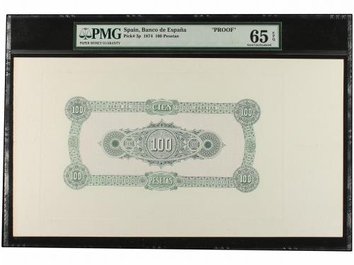 BANCO DE ESPAÑA. Lote 2 Pruebas anverso y reverso 100 Peseta