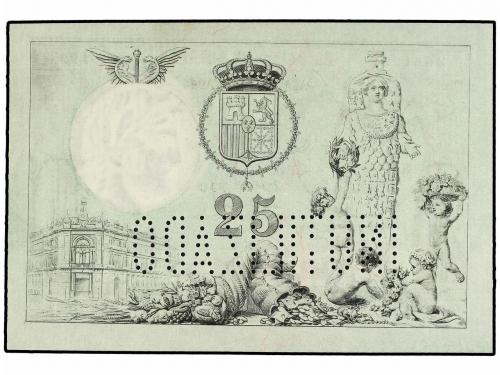 BANCO DE ESPAÑA. 25 Pesetas. 1 Enero 1904. Cariátides flanqu