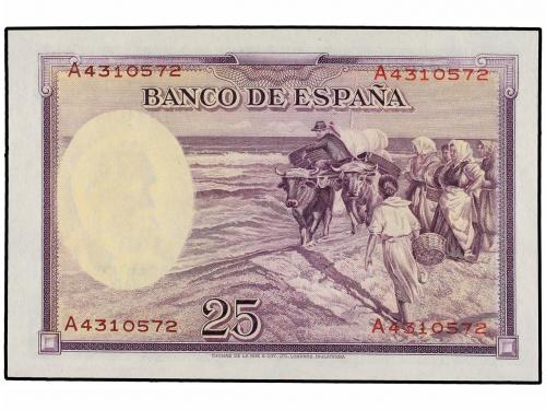 GUERRA CIVIL, ZONA REPUBLICANA. 25 Pesetas. 31 Agosto 1936.