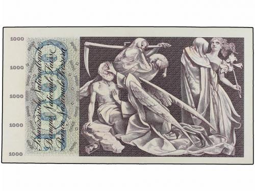 BILLETES EXTRANJEROS. 1.000 Francos. 4 Octubre 1957. SUIZA.